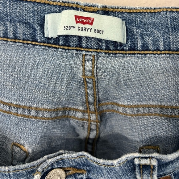 Levi’s 529 Curvy Bootcut Jeans Women’s Size 14 Blue Denim Stretch - Picture 3 of 4